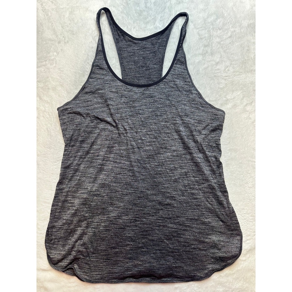 Lululemon Cool Racerback Tank Heathered Charcoal Gray Activewear Yoga Size 6-161